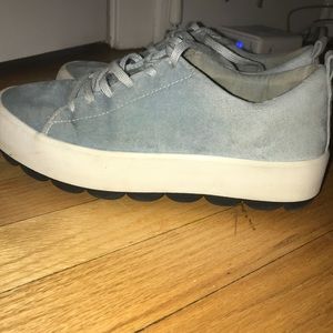 Zara Shoes | Zara Light Blue Platform Sneakers
